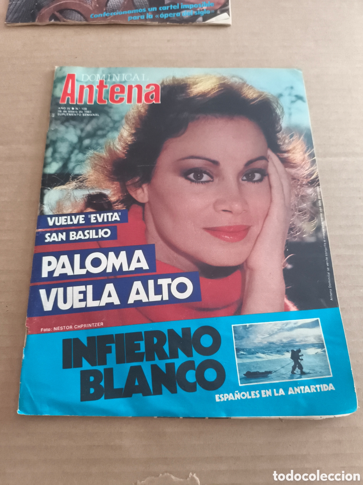 Colecionismo de Revistas e Jornais: DOMINICAL ANTENA N&deg;108 PALOMA SAN BASILIO EVITA CHARLIE RIVEL BLADE RUNNER CRISTAL BACCARAT
