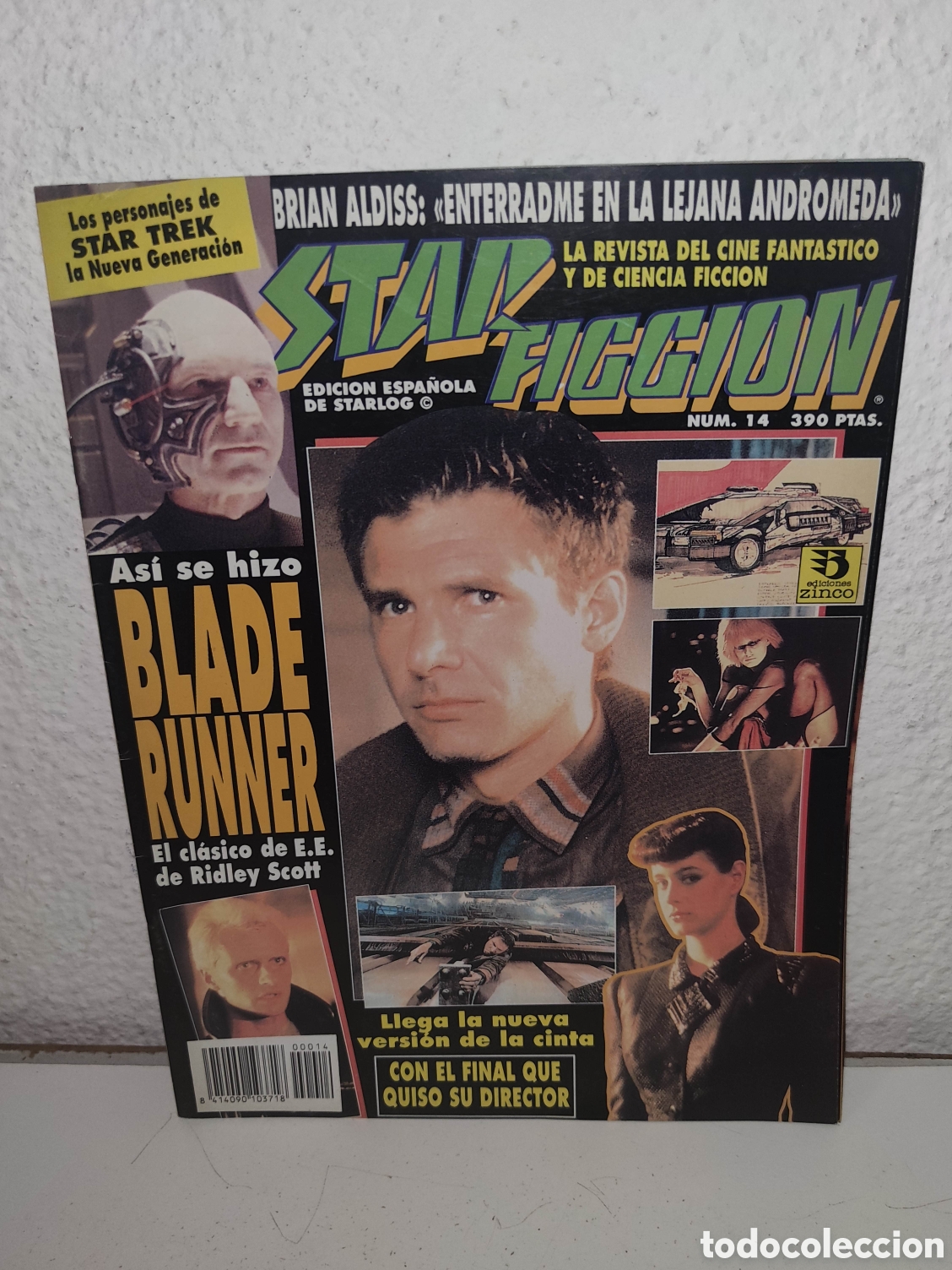 Coleccionismo de revistas y peri&oacute;dicos: Revista - Star Ficcion (Starlog) 14 - Blade runner, Star Trek, Brian Aldiss