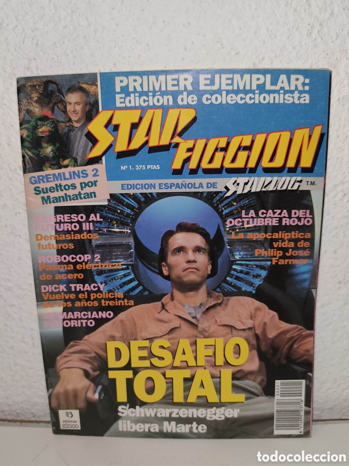 Collezionismo di Riviste e Giornali: Revista - Star Ficcion (Starlog) 1 - Desafio total, Regreso al futuro III, Robocop 2, Dick Tracy