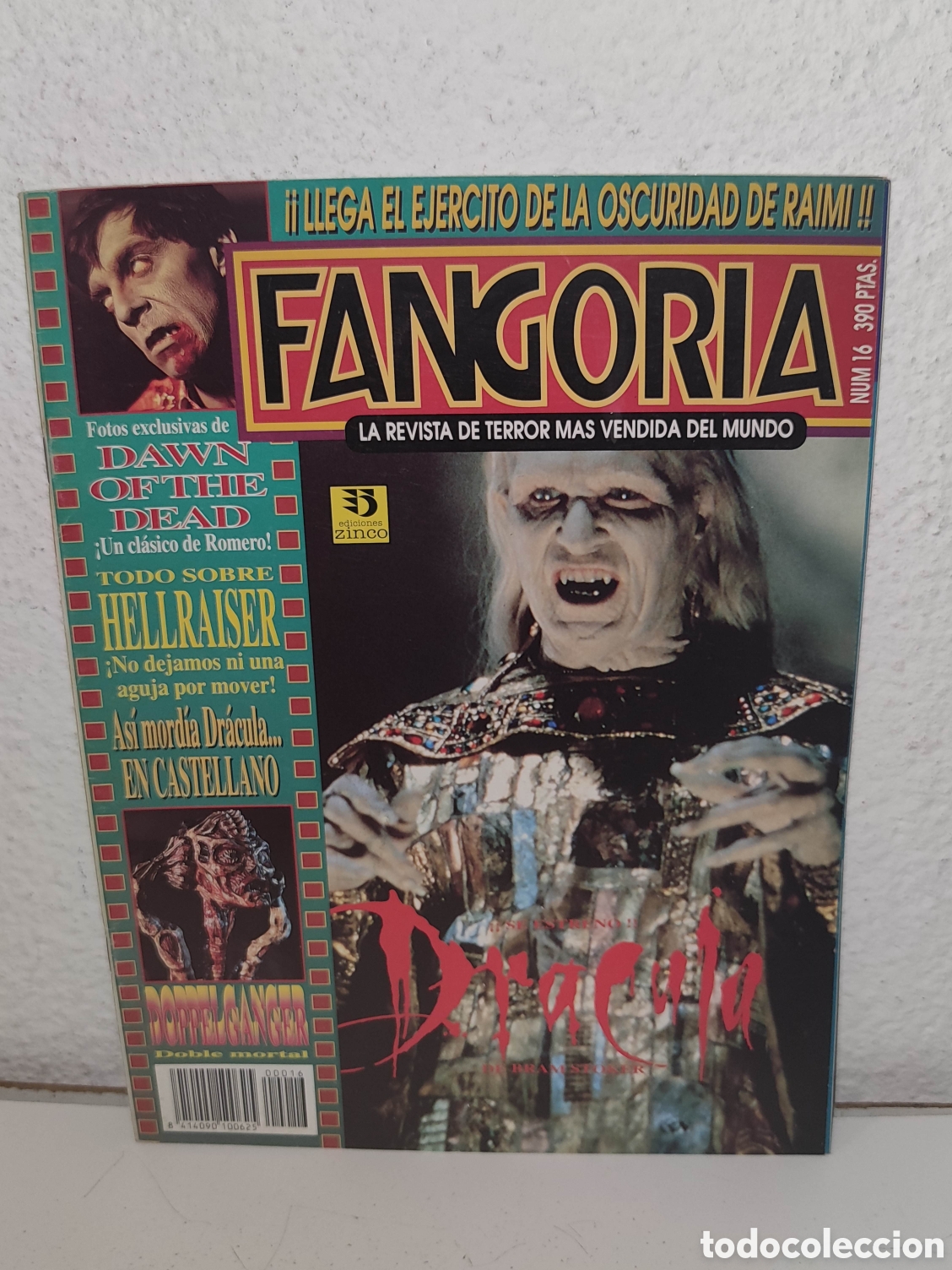 Coleccionismo de revistas y peri&oacute;dicos: Revista - Fangoria 16 - Zinco - Dracula, Dawn of the dead, Hellraiser, Sam Raimi