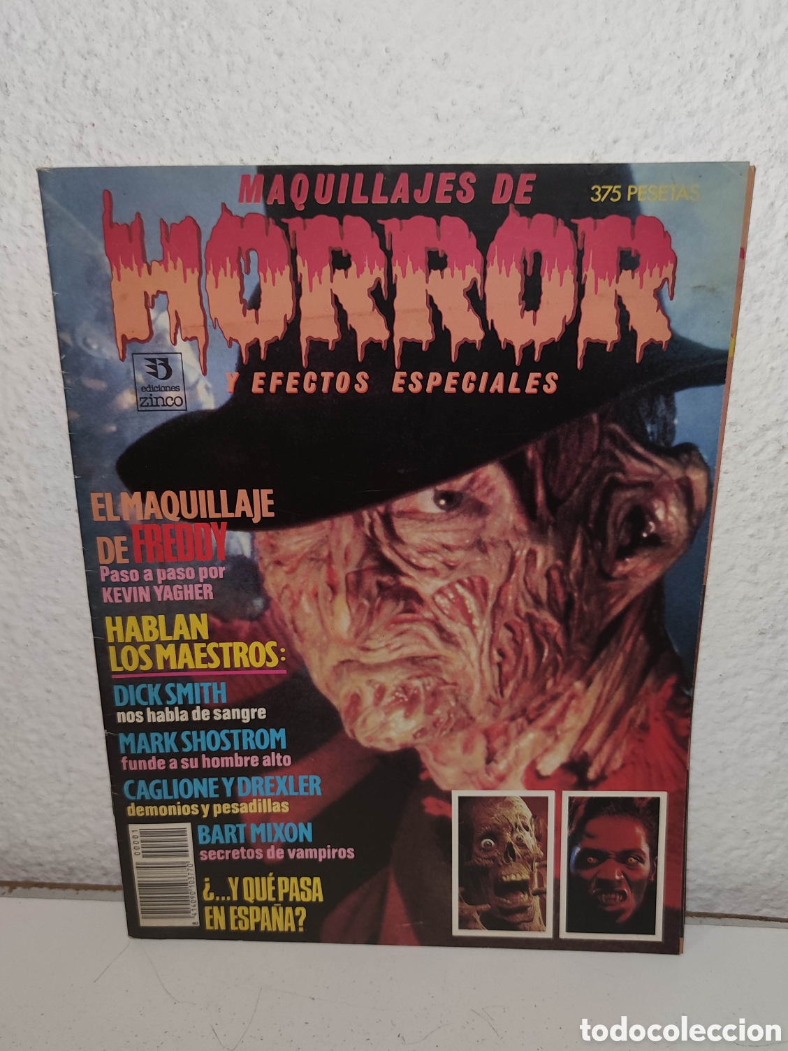 Coleccionismo de revistas y peri&oacute;dicos: Revista - Maquillajes de horror y efectos especiales - Zinco - Freddy, Dick Smith, Mark Shostrom