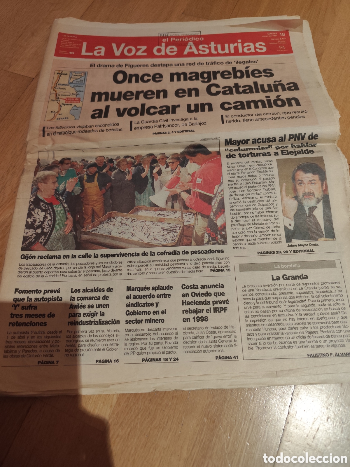 Coleccionismo de revistas y peri&oacute;dicos: Peri&oacute;dico La voz de Asturias 1997