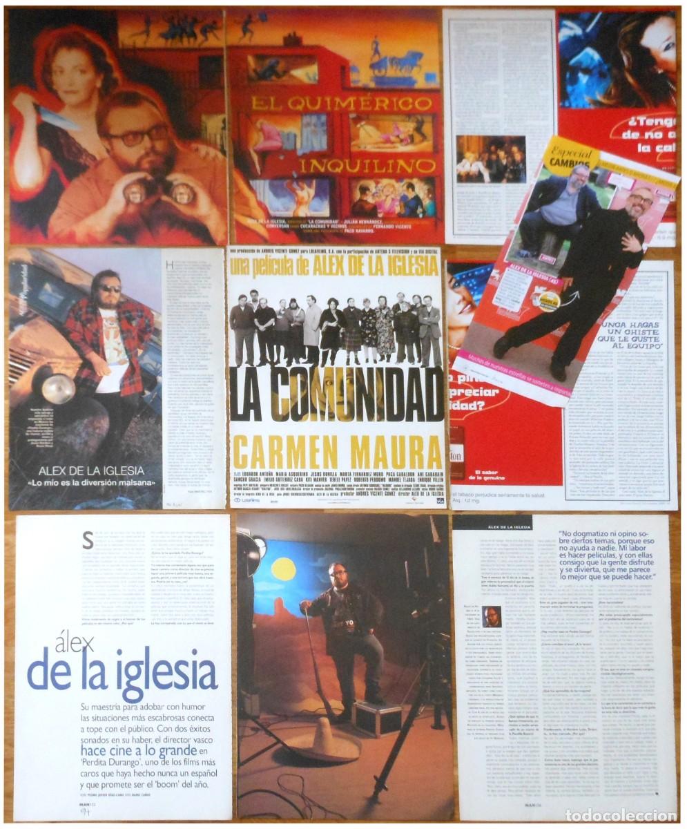 Coleccionismo de revistas y peri&oacute;dicos: ALEX DE LA IGLESIA lote de prensa 1990s/00s fotos spain clippings director cine