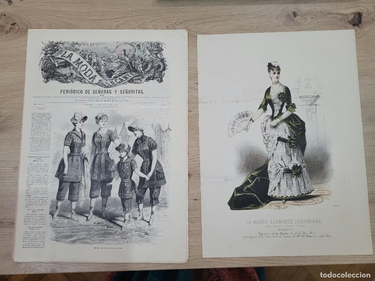 Coleccionismo de revistas y peri&oacute;dicos: REVISTA LA MODA ELEGANTE + 1 LAMINA + 1 SUPLEMENTO N.24 MADRID A&Ntilde;O 1884 PATRONES COSTURA Y BORDADO