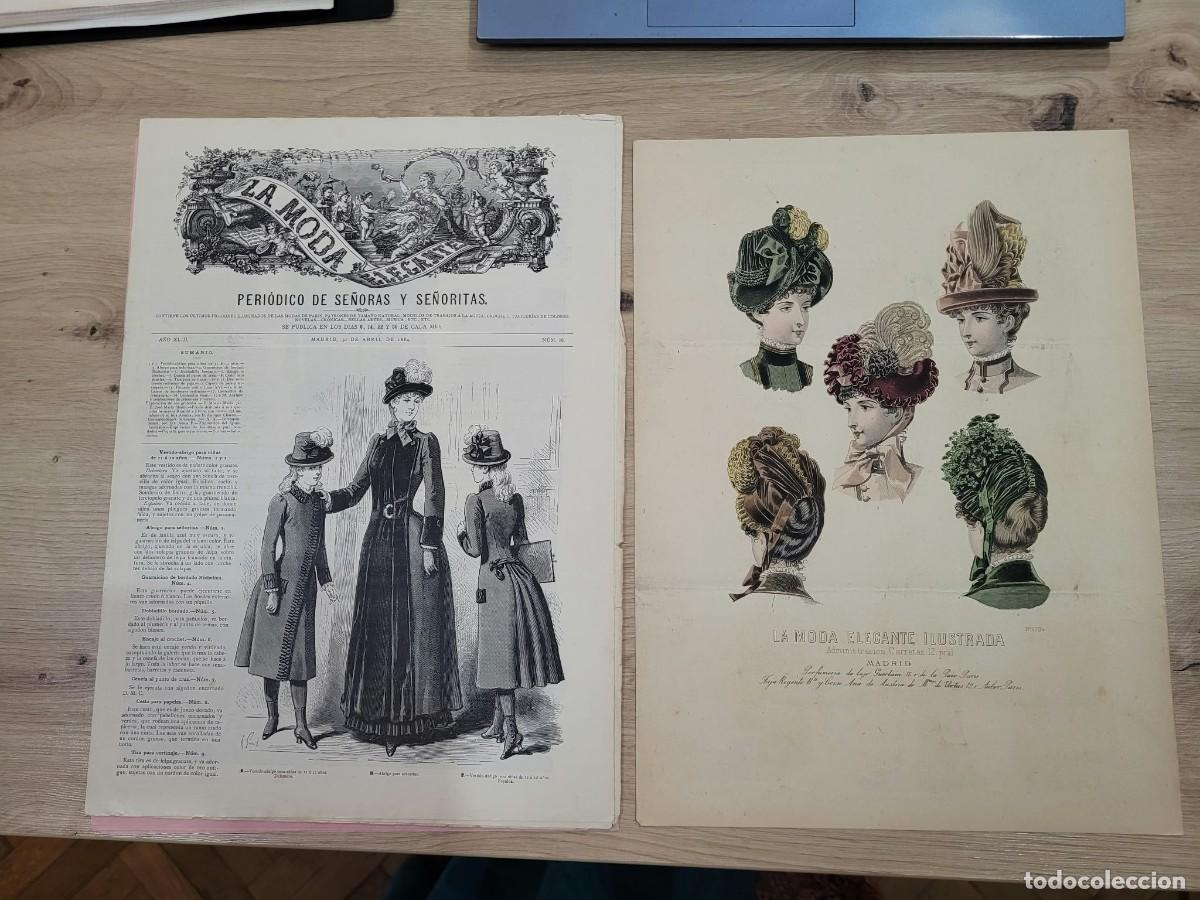 Coleccionismo de revistas y peri&oacute;dicos: REVISTA LA MODA ELEGANTE + 1 LAMINA + 1 SUPLEMENTO N.16 MADRID A&Ntilde;O 1884 PATRONES COSTURA Y BORDADO