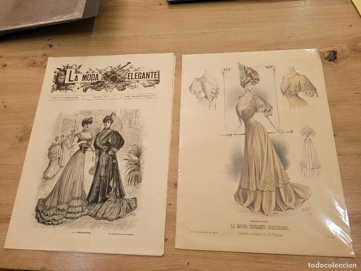 Coleccionismo de revistas y peri&oacute;dicos: REVISTA LA MODA ELEGANTE + 1 LAMINA N.46 MADRID A&Ntilde;O 1906 PATRONES COSTURA Y BORDADO