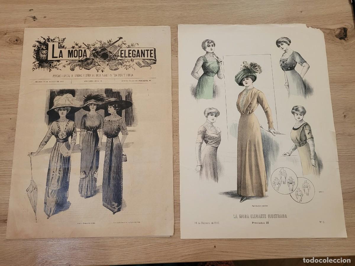 Coleccionismo de revistas y peri&oacute;dicos: REVISTA LA MODA ELEGANTE + 1 LAMINA N.30 MADRID A&Ntilde;O 1910 PATRONES COSTURA Y BORDADO