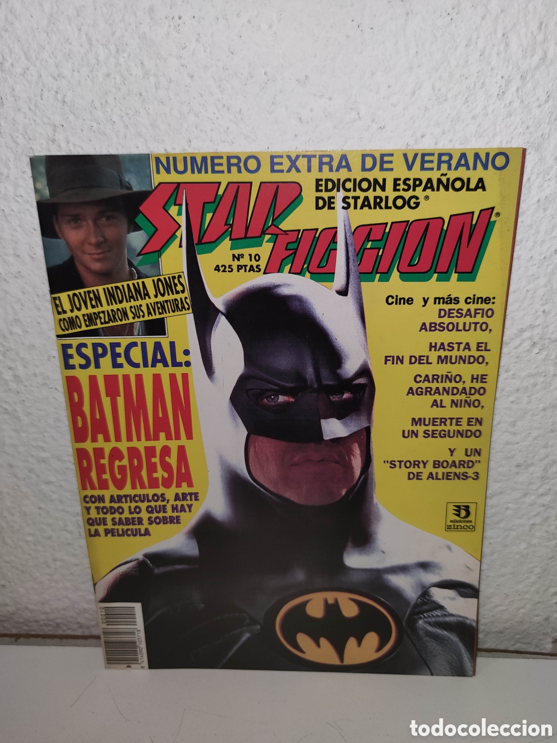 Coleccionismo de revistas y peri&oacute;dicos: Revista - Star Ficcion (Starlog) 10 - Batman regresa, Indiana Jones, Alien 3