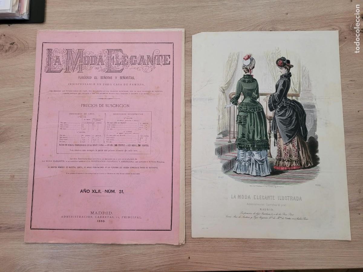 Coleccionismo de revistas y peri&oacute;dicos: REVISTA LA MODA ELEGANTE + 1 LAMINA N.31 MADRID A&Ntilde;O 1883 PATRONES COSTURA Y BORDADO