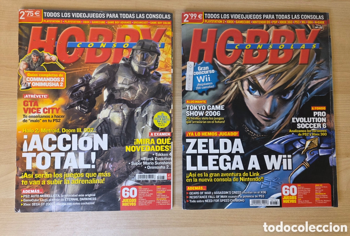 Coleccionismo de revistas y peri&oacute;dicos: Revistas Hobby Consolas n&uacute;meros 182 y 133