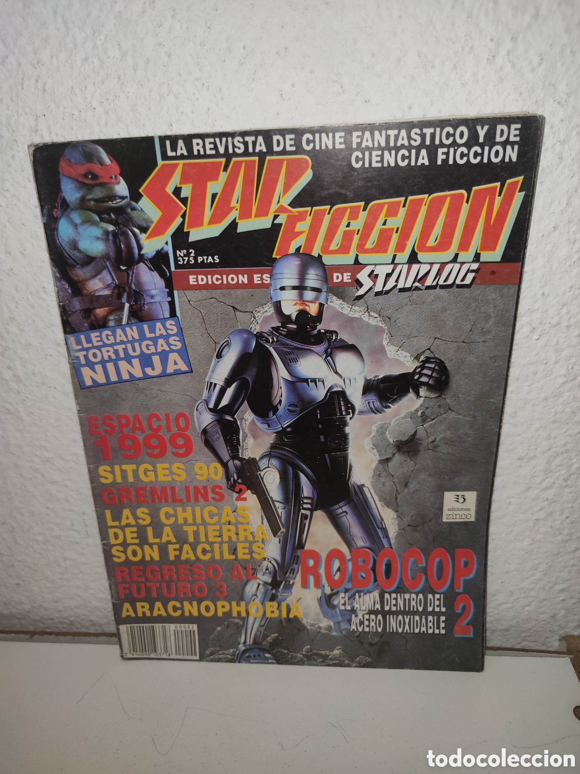 Collezionismo di Riviste e Giornali: Revista - Star Ficcion (Starlog) 2 - Robocop 1, Tortugas Ninja, Espacio 1999, Gremlins 2