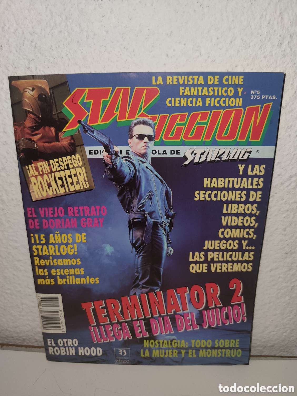 Collezionismo di Riviste e Giornali: Revista - Star Ficcion (Starlog) 5 -Terminator 2, Rocketeer, 15 a&ntilde;os de Starlog, la mujer y monstruo