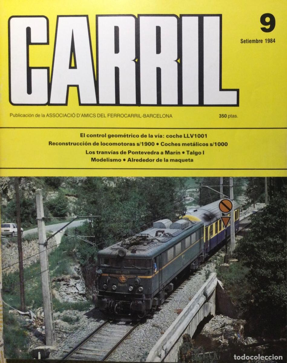 Coleccionismo de revistas y peri&oacute;dicos: REVISTA CARRIL N&Uacute;MERO 9 Septiembre 1984
