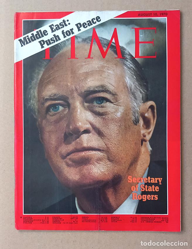 Coleccionismo de revistas y peri&oacute;dicos: Middle East: Push for Peace. Rumania&rsquo;s Open Churches. Time Aug 10, 1970