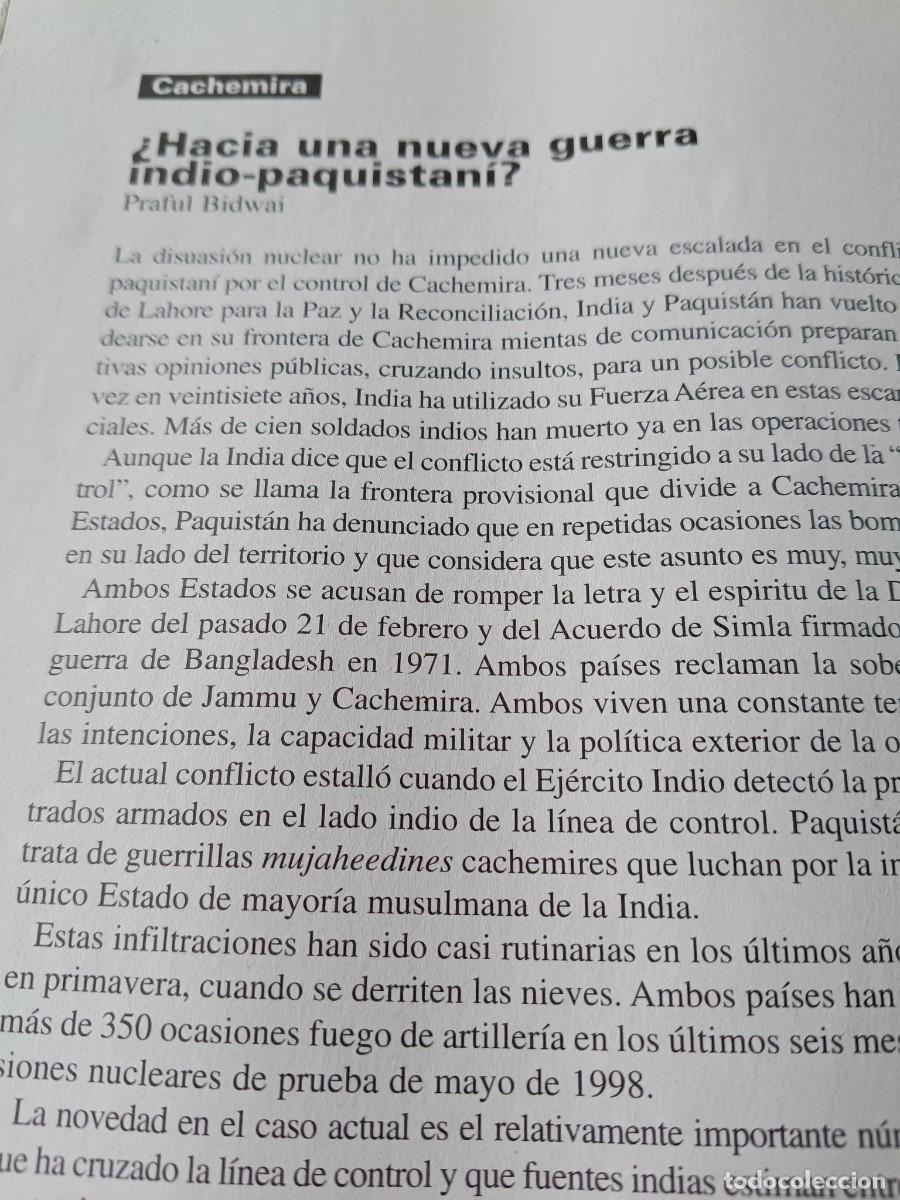 Coleccionismo de revistas y peri&oacute;dicos: CACHEMIRA: &iquest;UNA NUEVA GUERRA ENTRE INDIA Y PAQUIST&Aacute;N? 5 P&Aacute;GS. DE REVISTA VIENTO SUR 1999