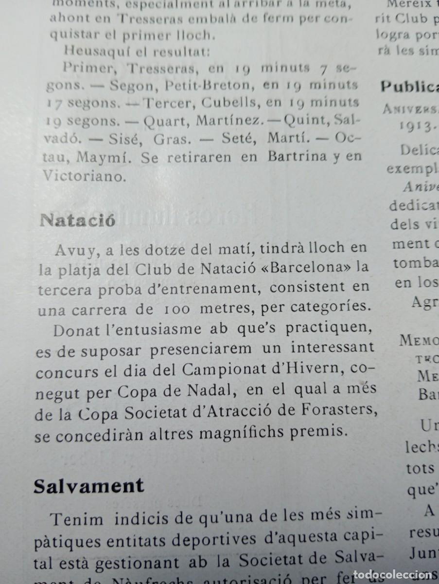 Coleccionismo de revistas y peri&oacute;dicos: REVISTA A&Ntilde;O 1913 MARQUES DE SENTMENAT PALAU DE SERRALLONGA CNB CLUB NATACIO BARCELONA