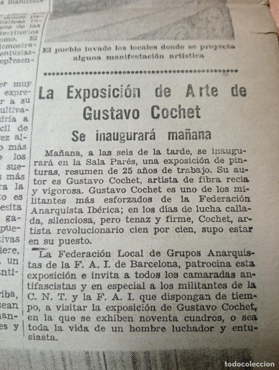 Coleccionismo de revistas y peri&oacute;dicos: PERIODICO A&Ntilde;O 1936 EXPOSICION DE GUSTAVO COCHET TEATRO CALDERON DE MADRID DON GONZALO AL POLIORAMA