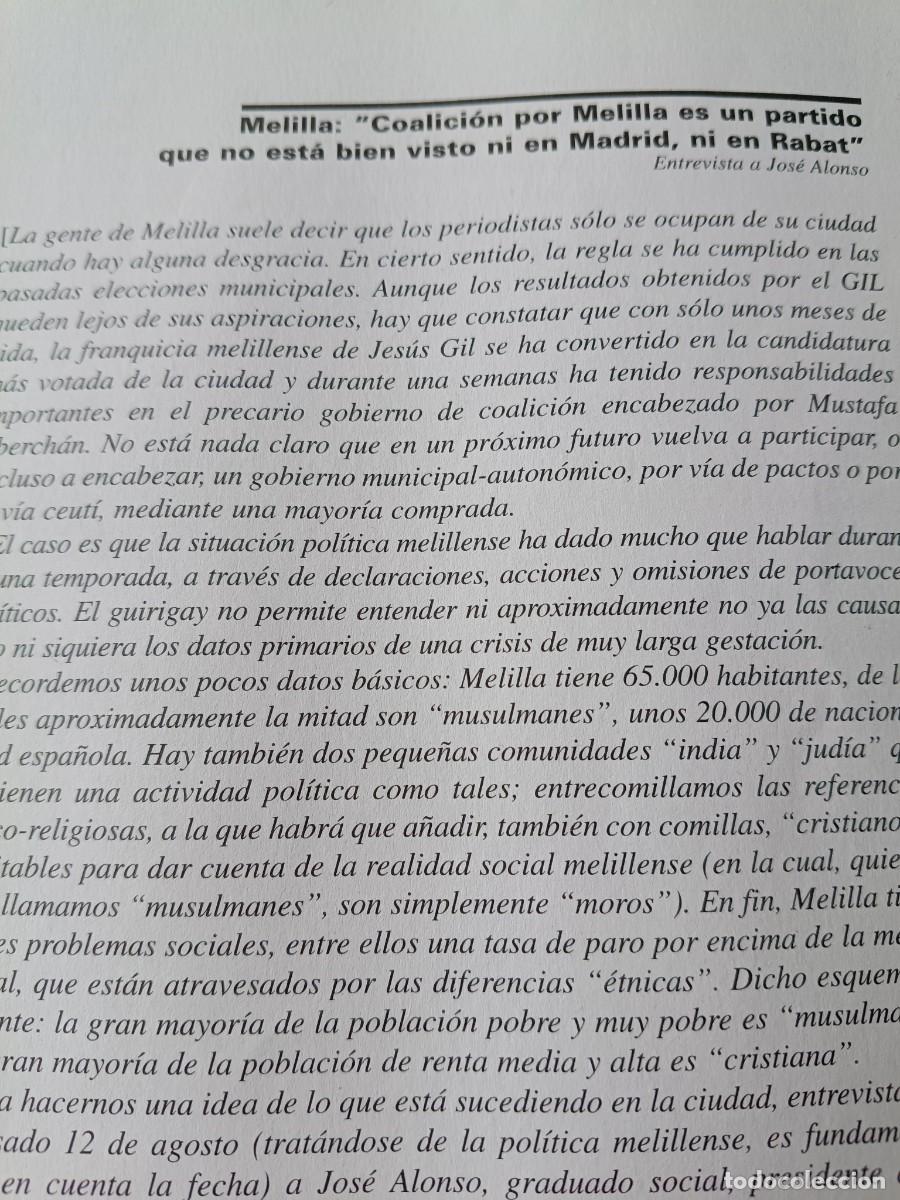 Coleccionismo de revistas y peri&oacute;dicos: PROBLEMAS SOCIALES Y PANORAMA POL&Iacute;TICO EN MELILLA P&Aacute;GS. 9 DE REVISTA VIENTO SUR 1999