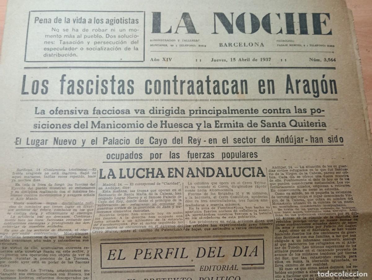 Coleccionismo de revistas y peri&oacute;dicos: PERIODICO A&Ntilde;O 1937 GUERRA CIVIL MANICOMIO DE HUESCA ERMITA DE SANTA QUITERIA CAYO DEL REY ANDUJAR