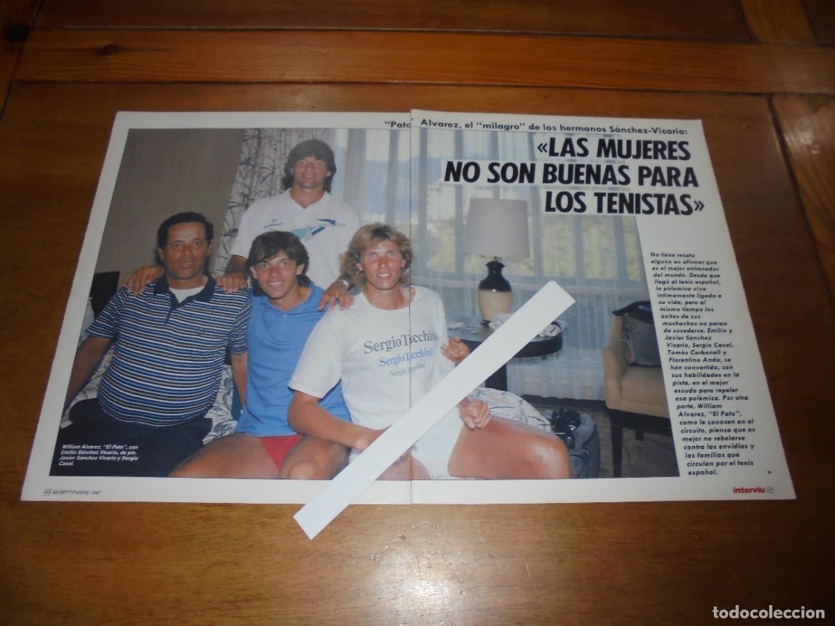 Coleccionismo de revistas y peri&oacute;dicos: CLIPPING 1987: TENIS. HERMANOS S&Aacute;NCHEZ VICARIO. SERGIO CASAL. ENTRENADOR WILLIAM &Aacute;LVAREZ.