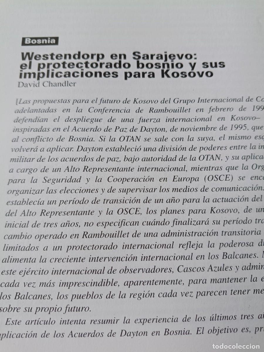 Coleccionismo de revistas y peri&oacute;dicos: BOSNIA. EVALUACI&Oacute;N DEL CONTROL INTERNACIONAL SOBRE KOSOVO. 13 P&Aacute;GS DE REVISTA VIENTO SUR 2000