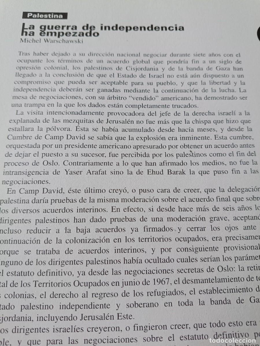 Coleccionismo de revistas y peri&oacute;dicos: LEVANTAMIENTO POR LA INDEPENDENCIA EN PALESTINA, ISRAEL INCUMPLE. 8 P&Aacute;GS. DE REVISTA VIENTO SUR 2000