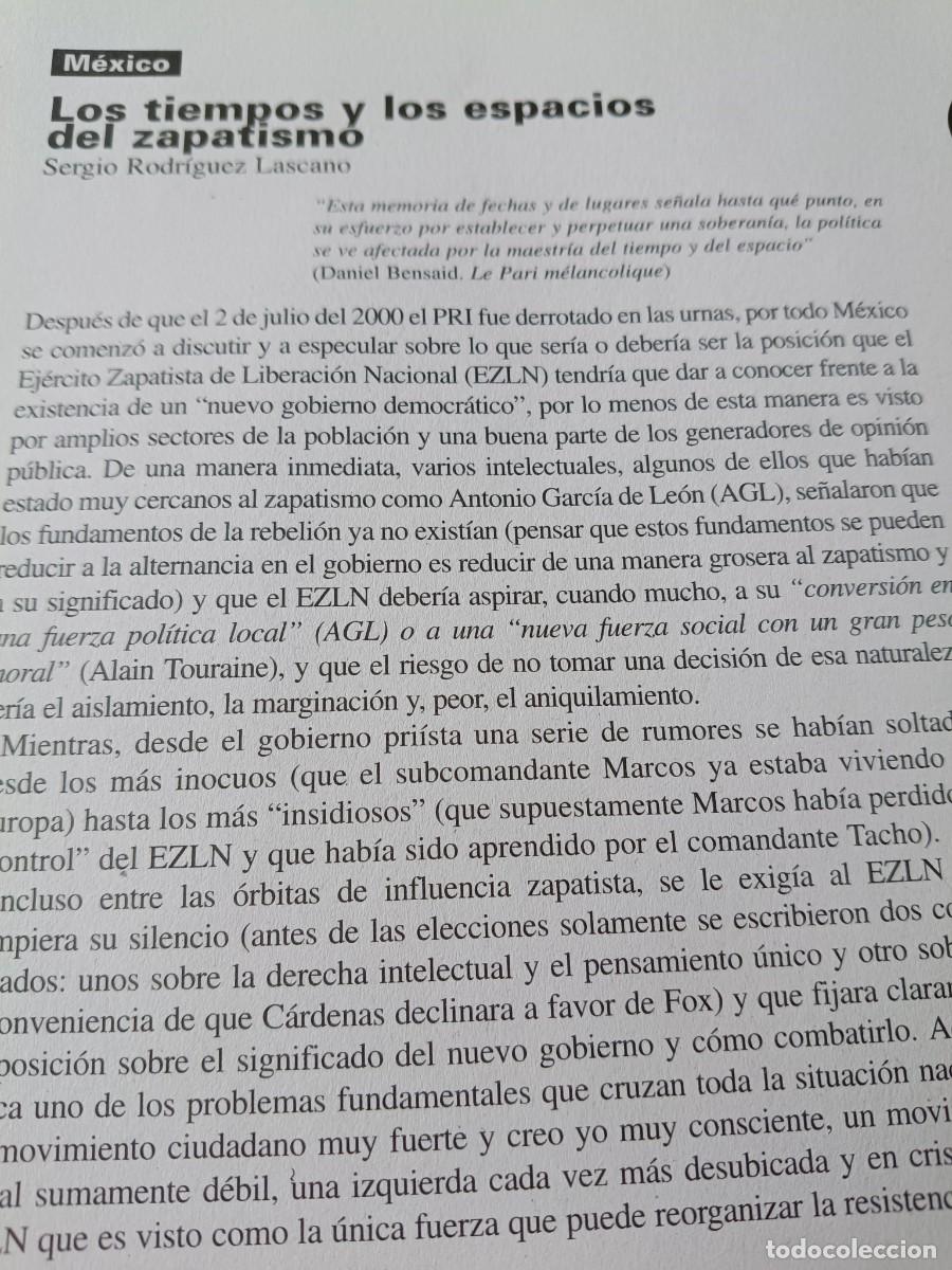 Coleccionismo de revistas y peri&oacute;dicos: M&Eacute;XICO: EL EZLN DESPU&Eacute;S DE LA DERROTA ELECTORAL DEL PRI. 5 P&Aacute;GS. DE REVISTA VIENTO SUR 2000