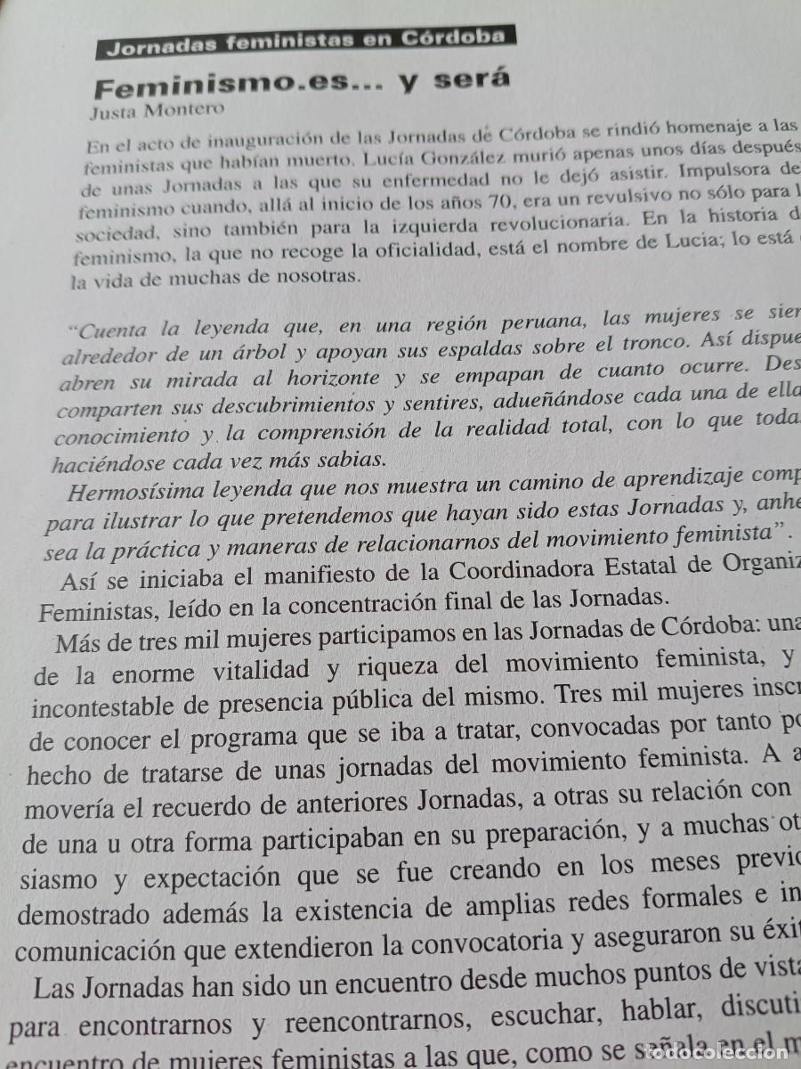 Coleccionismo de revistas y peri&oacute;dicos: JORNADAS FEMINISTAS DE C&Oacute;RDOBA Y VIOLENCIA SEXISTA. 8 P&Aacute;GS. DE REVISTA VIENTO SUR 2000