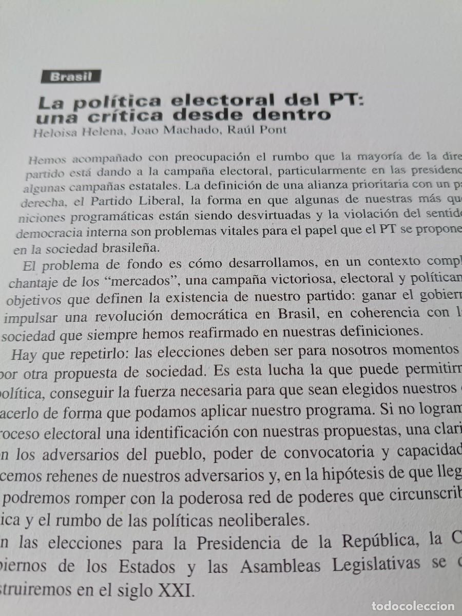 Collectionnisme de Revues et Journaux: BRASIL, CRITICA DESDE DENTRO A LA POL&Iacute;TICA ELECTORAL DE PT. 8 P&Aacute;GS. DE REVISTA VIENTO SUR 2002