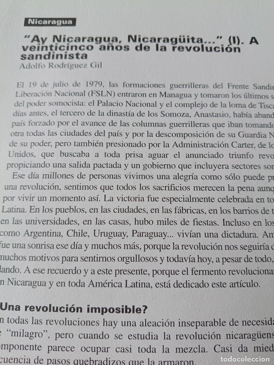 Coleccionismo de revistas y peri&oacute;dicos: NICARAGUA: AN&Aacute;LISIS DE LOS 25 A&Ntilde;OS DE LA REVOLUCI&Oacute;N SANDINISTA. 37 P&Aacute;GS. DE REVISTA VIENTO SUR 2004