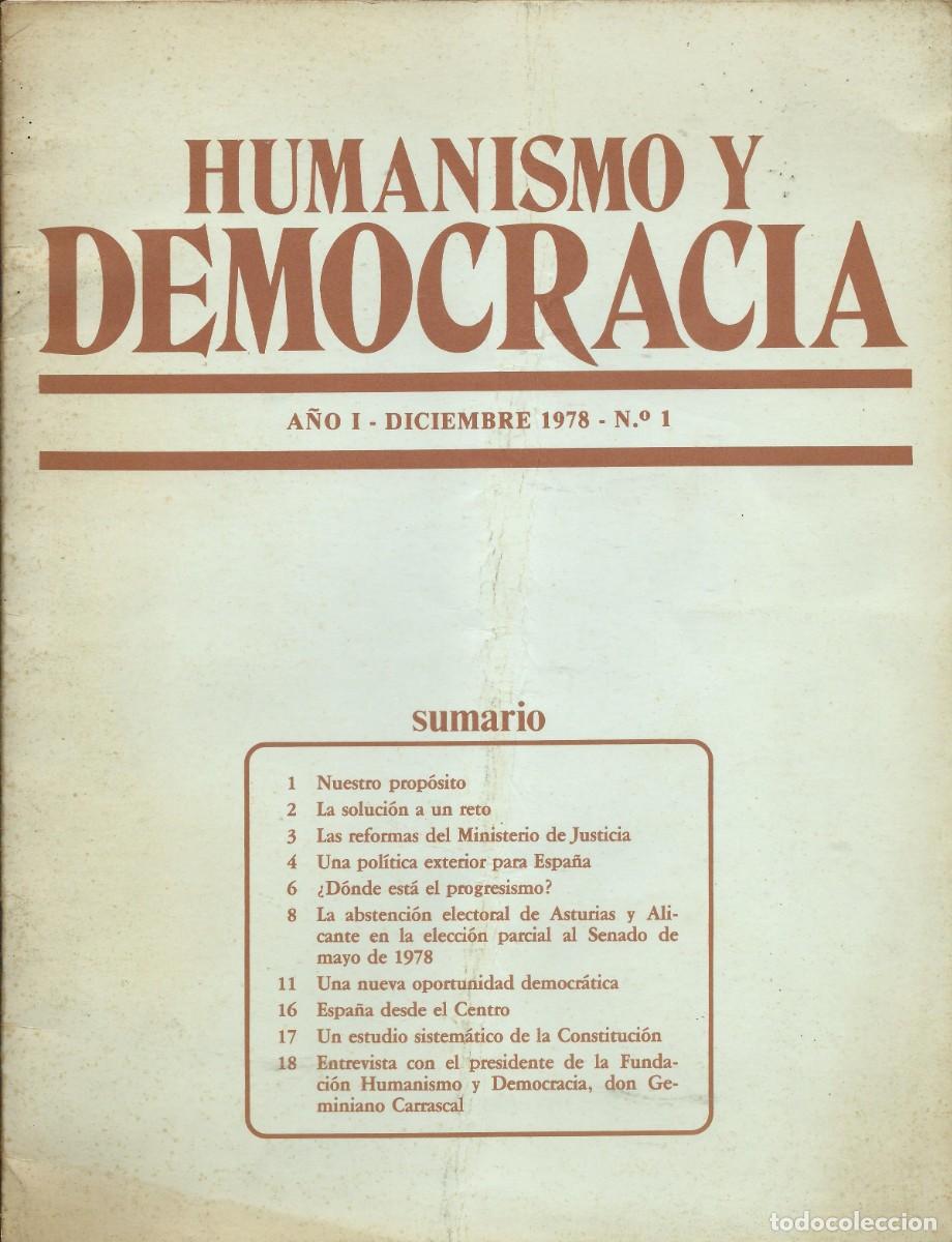 Collezionismo di Riviste e Giornali: Revista n&ordm;1 de la Fundaci&oacute;n Humanismo y Democracia. 1978.Transici&oacute;n.