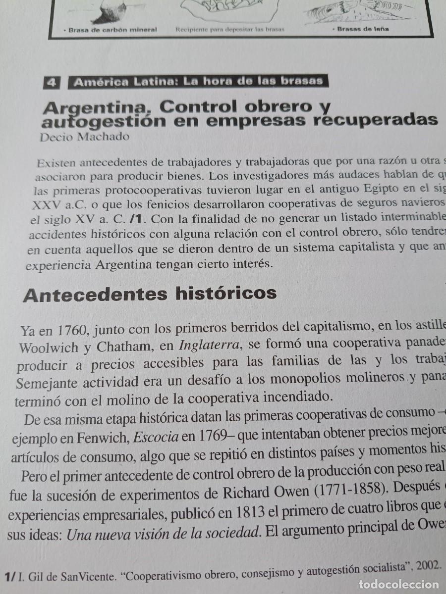 Coleccionismo de revistas y peri&oacute;dicos: CONTROL OBRERO Y AUTOGESTI&Oacute;N, ANTECEDENTES Y COOPERATIVAS ARGENTINAS 7 P&Aacute;GS. REVISTA VIENTO SUR 2004