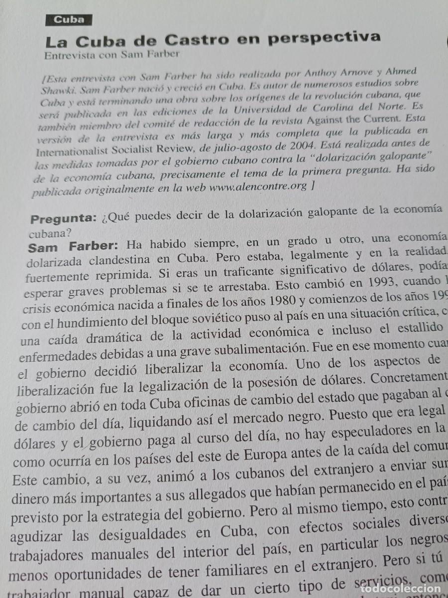 Collezionismo di Riviste e Giornali: LA CUBA DE FIDEL CASTRO EN PERSPECTIVA. 16 P&Aacute;GS. REVISTA VIENTO SUR 2004