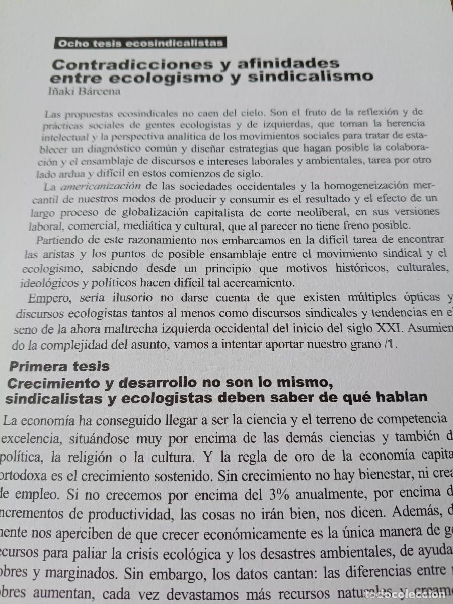 Coleccionismo de revistas y peri&oacute;dicos: CONTRADICCIONES Y AFINIDADES ENTRE ECOLOGISMO Y SINDICALISMO 11 P&Aacute;GS. REVISTA VIENTO SUR 2005