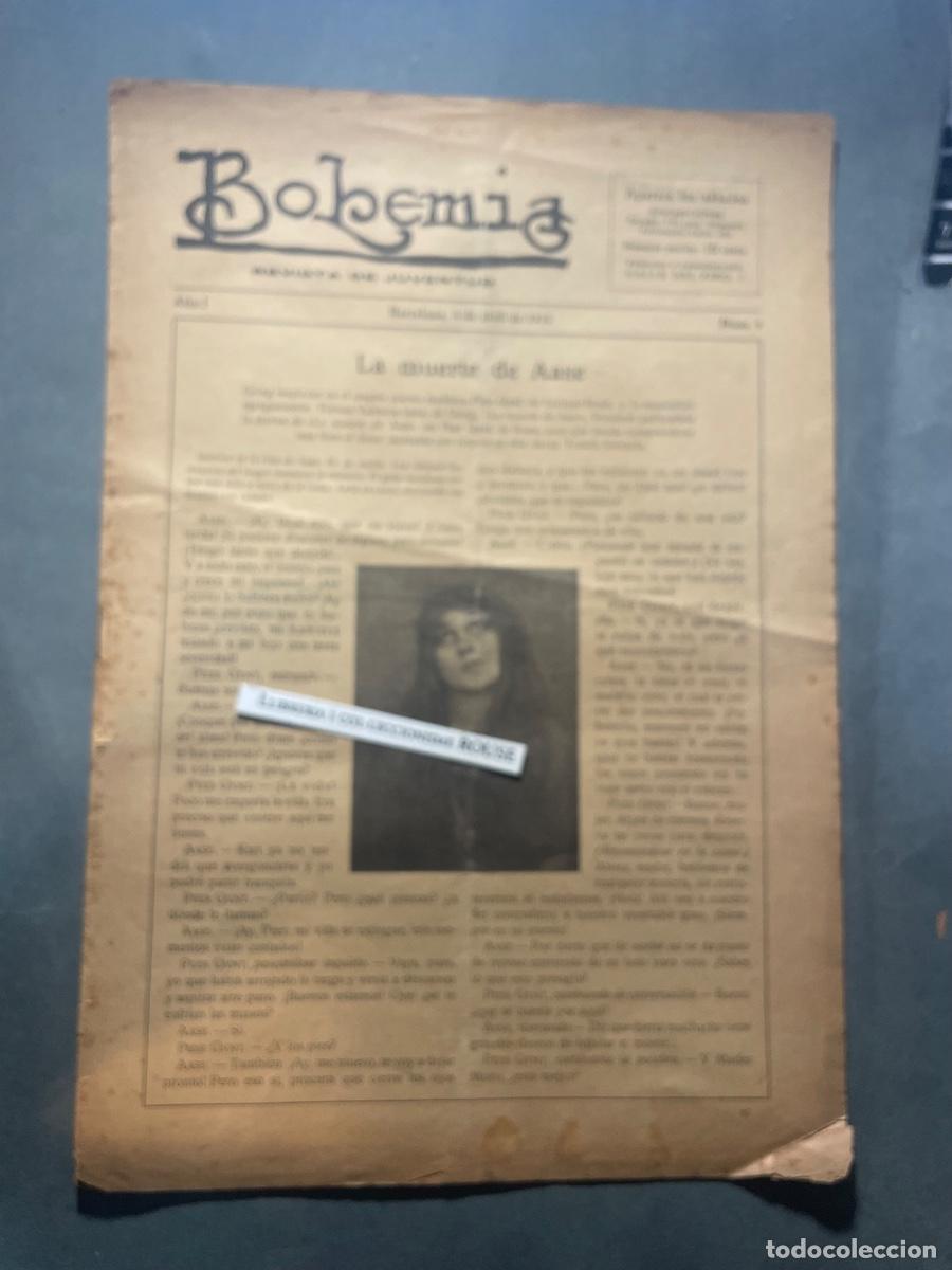 Coleccionismo de revistas y peri&oacute;dicos: ANTIGUA PUBLICACI&Oacute;N - BOHEMIA - revista de juventud - A&Ntilde;O I N&ordm;5 BARCELONA 3 ABRIL 1915 TORTOLA VALEN