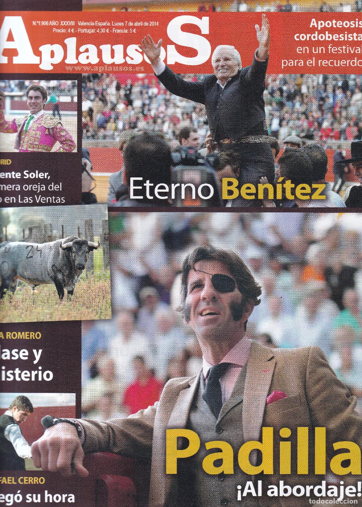 Coleccionismo de revistas y peri&oacute;dicos: REVISTA APLAUSOS - N&ordm; 1906 / LUNES, 7 DE ABRIL DE 2014 - TAUROMAQUIA