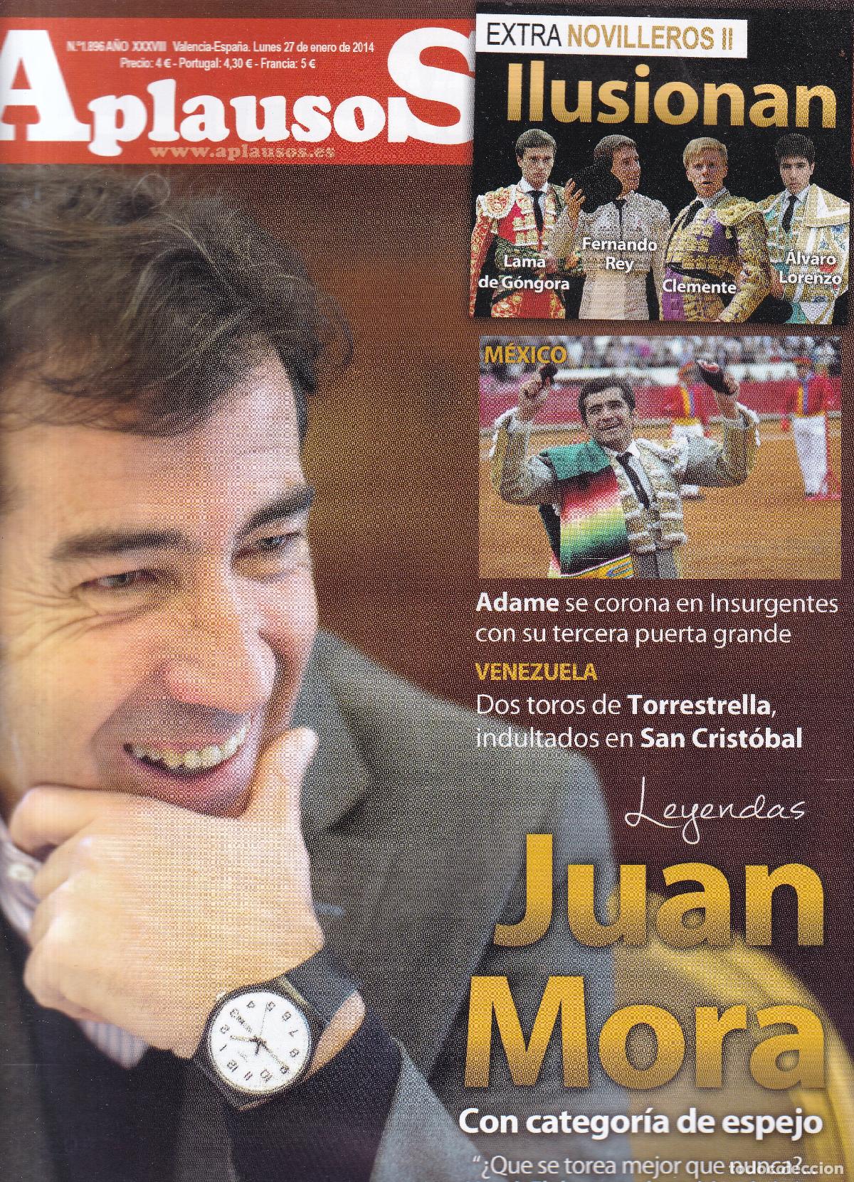 Coleccionismo de revistas y peri&oacute;dicos: REVISTA APLAUSOS - N&ordm; 1896 / LUNES, 27 DE ENERO DE 2014 - TAUROMAQUIA