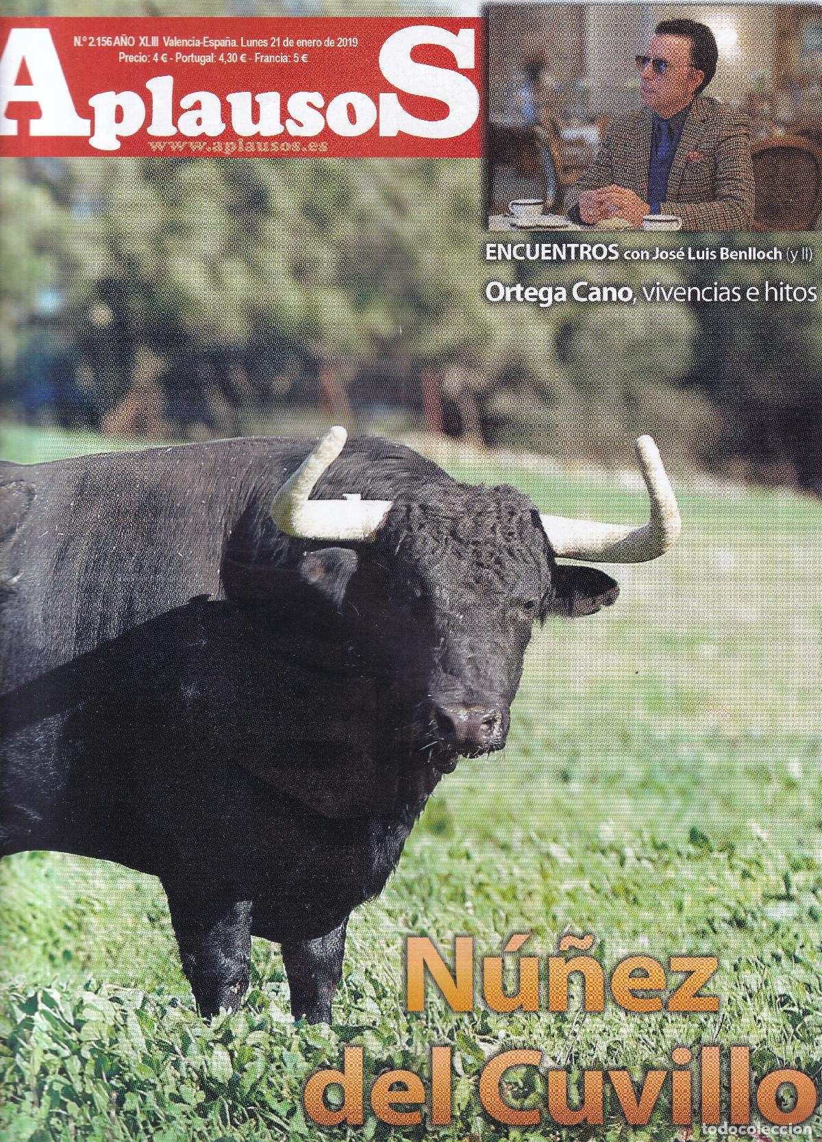 Coleccionismo de revistas y peri&oacute;dicos: REVISTA APLAUSOS - N&ordm; 2156 / LUNES, 21 DE ENERO DE 2019 - TAUROMAQUIA