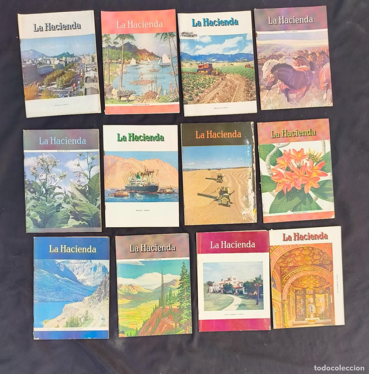 Coleccionismo de revistas y peri&oacute;dicos: A&ntilde;o completo 1954 revista la hacienda