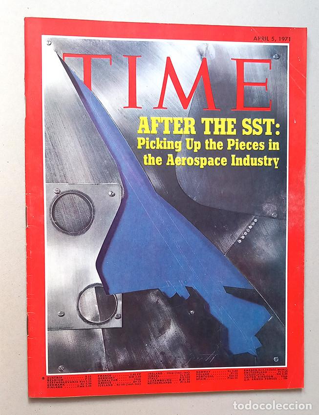 Coleccionismo de revistas y peri&oacute;dicos: After the SST: Picking Up the Pieces in the Aerospace Industry. Joe Colombo & Family. Time 1971