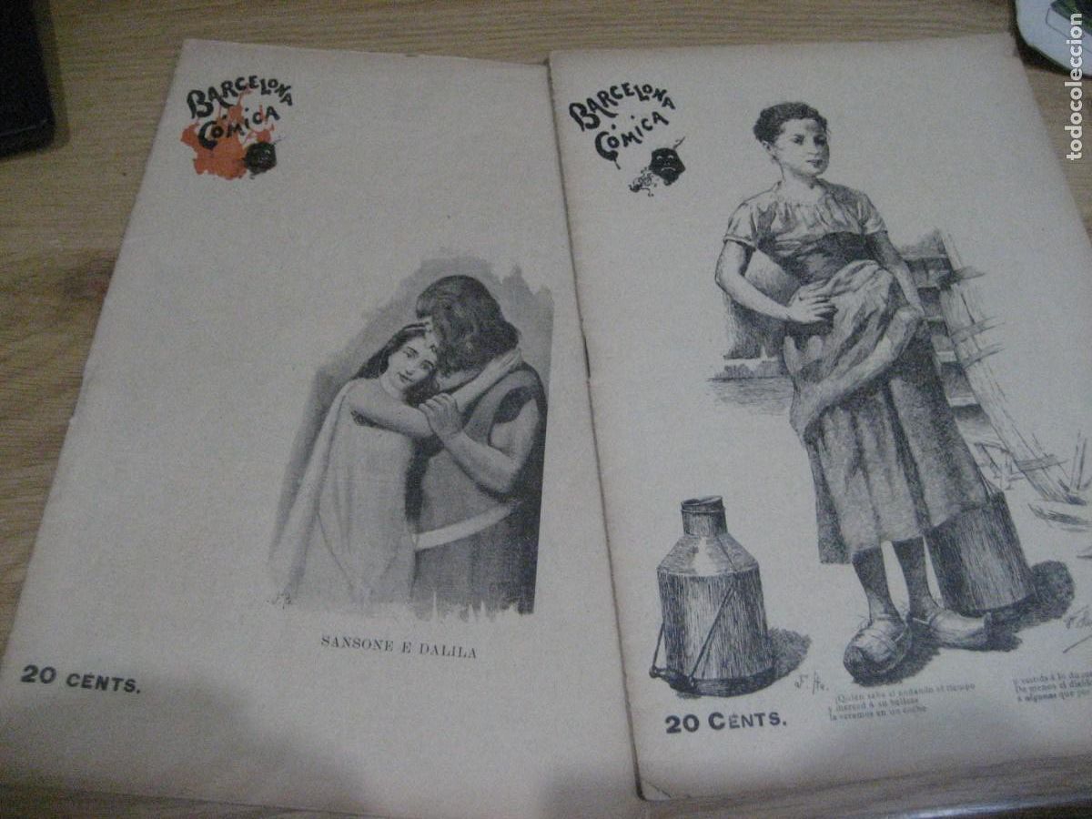 Coleccionismo de revistas y peri&oacute;dicos: 2 revista Barcelona C&oacute;mica a&ntilde;o 1896 - 97 . publicidad de bicicletas