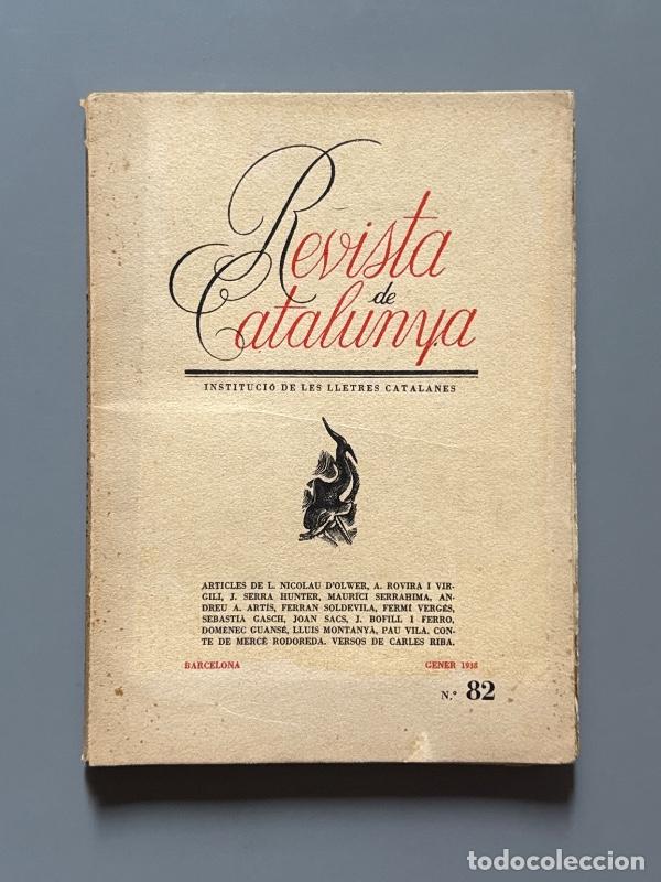 Coleccionismo de revistas y peri&oacute;dicos: La Revista de Catalunya. En una nit obscura, Merc&egrave; Rodoreda - N&ordm;82, enero de 1938