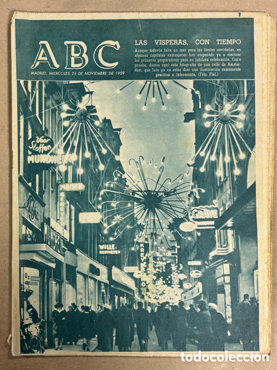 Coleccionismo de revistas y peri&oacute;dicos: ABC (25 NOVIEMBRE 1959) EXPOSICI&Oacute;N BIBLIOGR&Aacute;FICA SEFARD&Iacute;, VICTOR DE LA SERNA,&hellip;