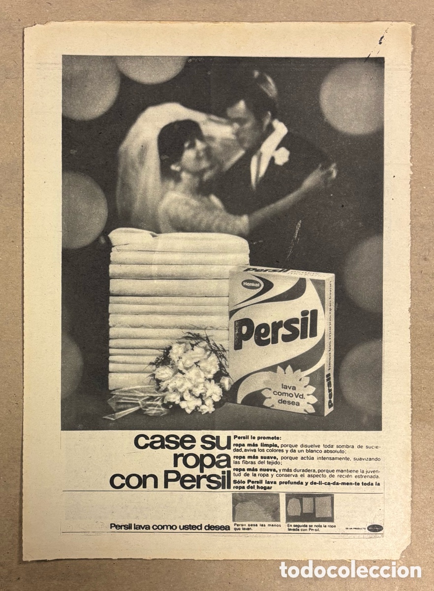 Coleccionismo de revistas y peri&oacute;dicos: JAB&Oacute;N PERSIL. ANUNCIO PUBLICITARIO PERI&Oacute;DICO ABC DE 1960.