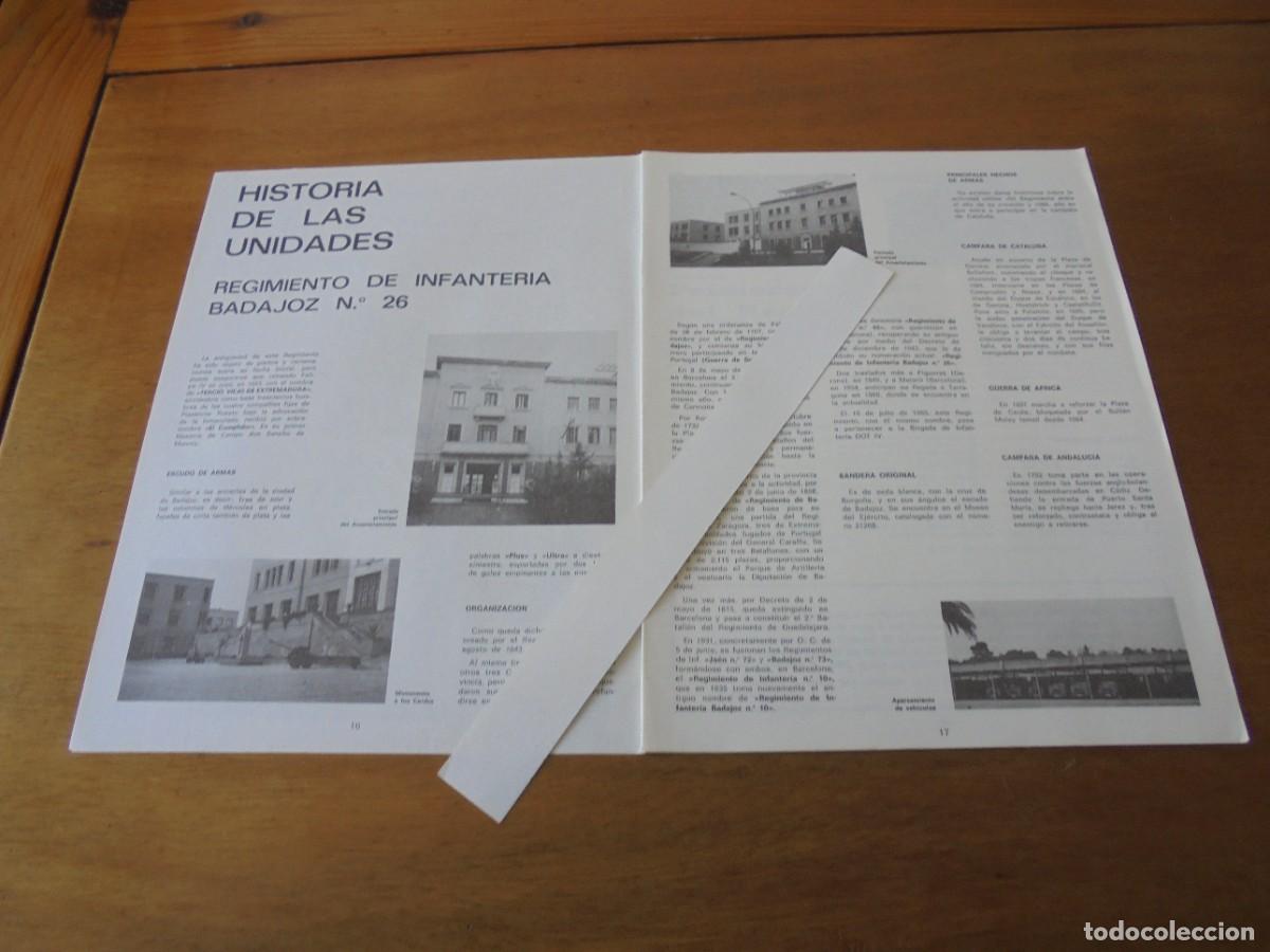 Coleccionismo de revistas y peri&oacute;dicos: RETAL 1979: REGIMIENTO DE INFANTER&Iacute;A BADAJOZ N&ordm; 26, HISTORIA / PUBLICIDAD LA VANGUARDIA Y MARTINI.