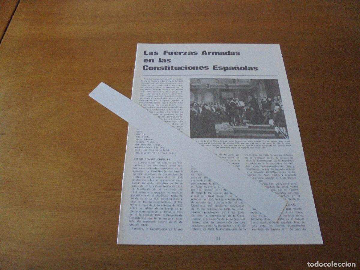 Coleccionismo de revistas y peri&oacute;dicos: RETAL 1979: LAS FUERZAS ARMADAS EN LAS CONSTITUCIONES ESPA&Ntilde;OLAS. / PUBLICIDAD CONTINENTAL (CAUCHO)