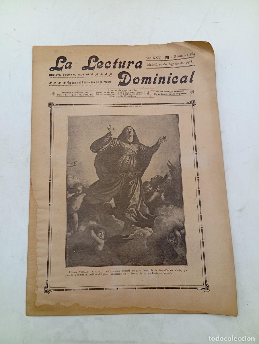 Coleccionismo de revistas y peri&oacute;dicos: LECTURA DOMINICAL. A&Ntilde;O XXV. N&ordm; 1284. A&Ntilde;O 1918. ARTE CRISTIANO. MOVIMIENTO CATOLICO. LA SE&Ntilde;ORA.. LEER