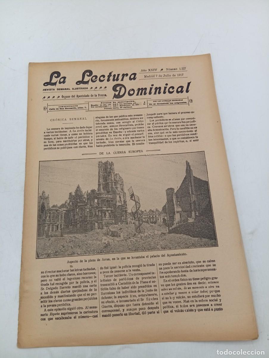 Coleccionismo de revistas y peri&oacute;dicos: LECTURA DOMINICAL. A&Ntilde;O XXIV. N&ordm; 1227. A&Ntilde;O 1917. LA GUERRA EUROPEA. ESPA&Ntilde;A PINTORESCA. ILMO. S.. LEER
