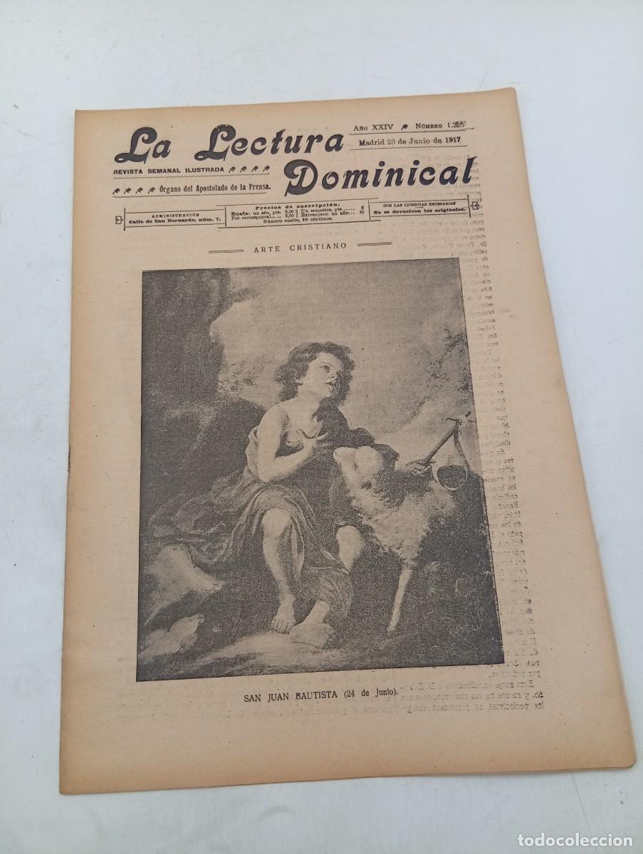 Coleccionismo de revistas y peri&oacute;dicos: LECTURA DOMINICAL. A&Ntilde;O XXIV. N&ordm; 1225. A&Ntilde;O 1917. ARTE CRISTIANO. SAN JUAN BAUTISTA. SANTO EVA... LEER