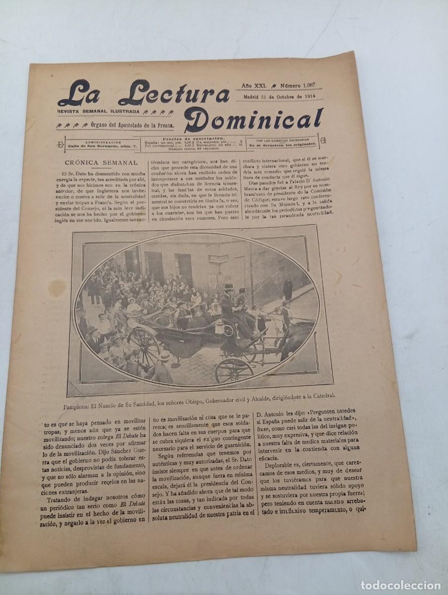 Coleccionismo de revistas y peri&oacute;dicos: LECTURA DOMINICAL. A&Ntilde;O XXI. N&ordm; 1087. A&Ntilde;O 1914. PAMPLONA : LOS SE&Ntilde;ORES OBISPOS. LA REUNION DE... LEER